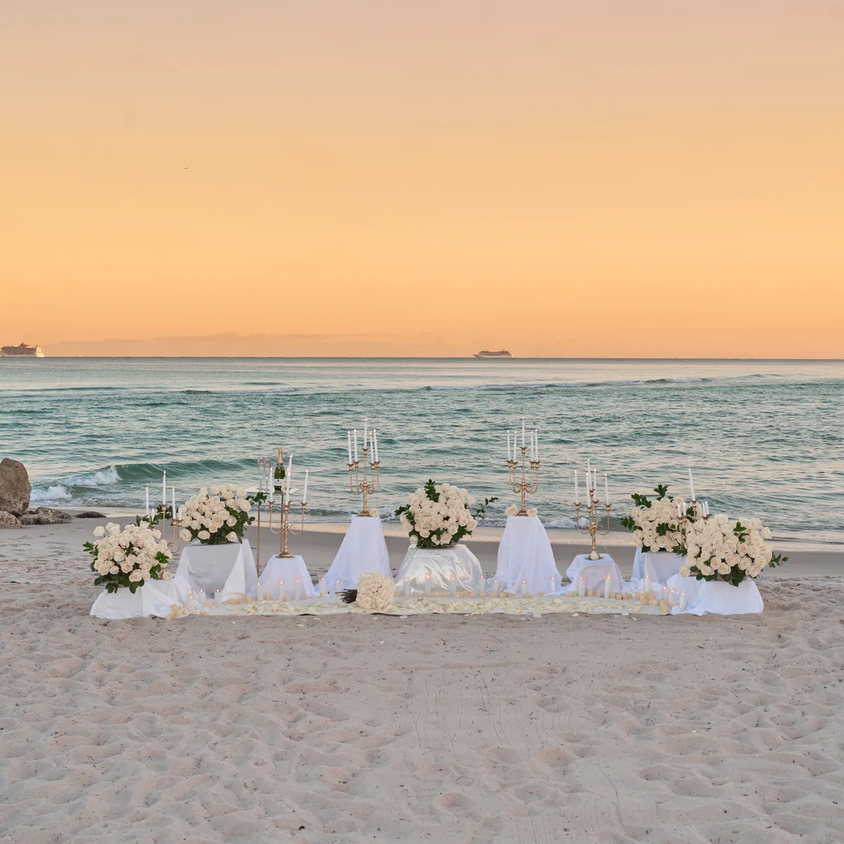 The Grand Candlelight Proposal decoration by YES Miami